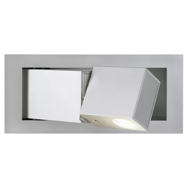SLV - BEDSIDE, encastr� mural int�rieur, droite, gris argent, LED, 3W, 3000K (146252)