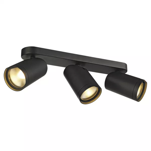 SLV - BILAS 3, LED, 25�, rond, noir, 3x15W, 2700K, avec pat�re (156440)
