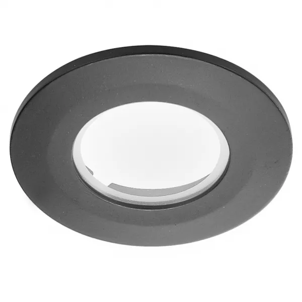 SLV - Collerette affleurante, pour F-LIGHT plat, rond, noir verre transparent (114080)