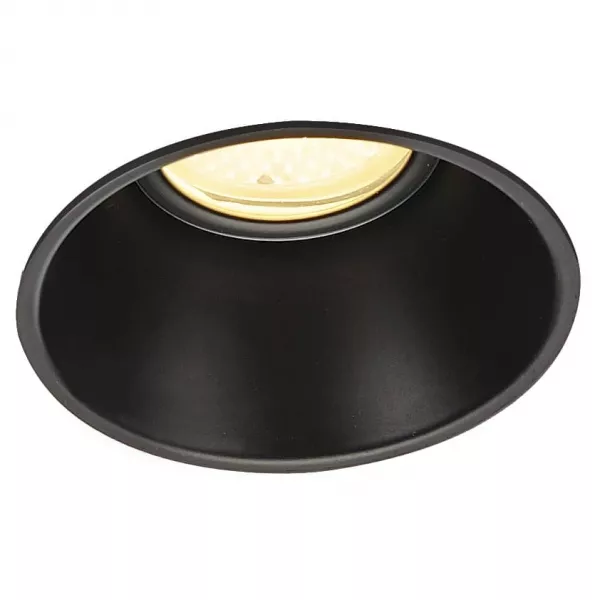 SLV - Collerette basse luminance, pour F-LIGHT, noir, avec verre transparent (114070)