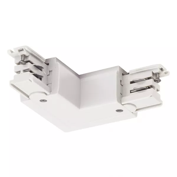 SLV - Connecteur S-TRACK L, terre int�rieure,possibilit� d\'alimentation, PHASE, blanc (1001385)