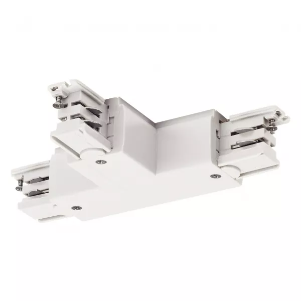 SLV - Connecteur S-TRACK T, droite, terre int�rieure, possibilit� d\'alim, PHASE, blanc (1001388)