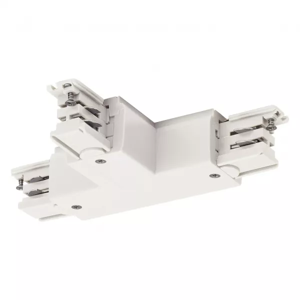 SLV - Connecteur S-TRACK T, gauche, terre int�rieure, possibilit� d\'alim, PHASE, blanc (1001387)