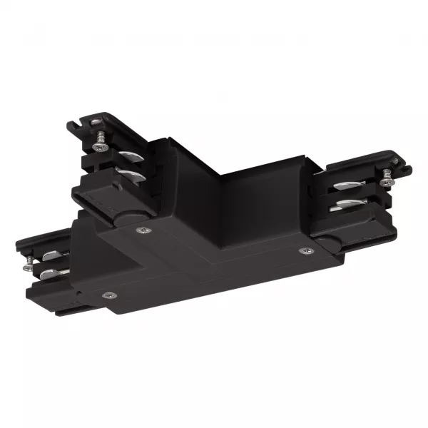 SLV - Connecteur S-TRACK T, gauche, terre int�rieure, possibilit� d\'alim, PHASE, noir (175130)