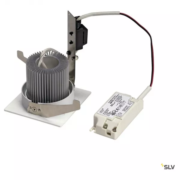 SLV - CONTONE� spot encastr� carr�, blanc, LED 16W variable 2000-3000K, lames ressorts (161281)