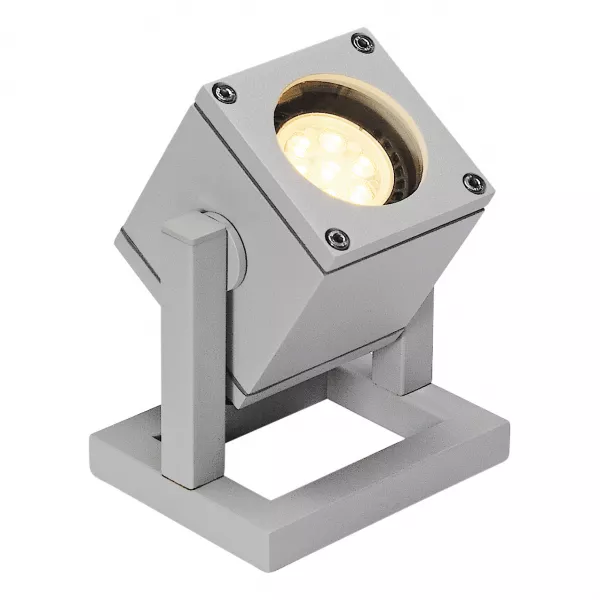 SLV - CUBIX, luminaire mobile ext�rieur, gris argent, GU10/QPAR51, 25W max, IP44 (132832)