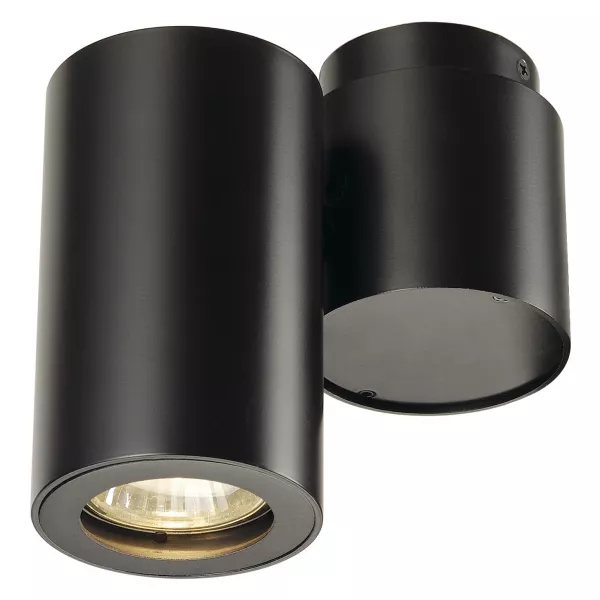SLV - ENOLA B, spot simple, applique et plafonnier, noir, GU10, max. 50W (151820)
