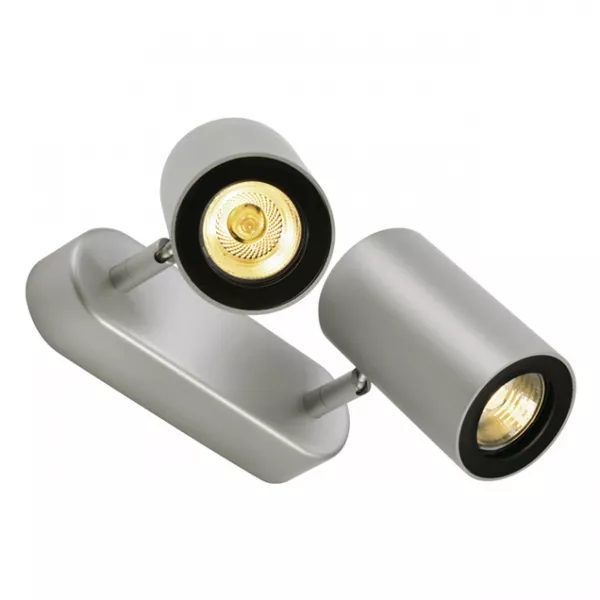 SLV - ENOLA B spot 2, applique et plafonnier gris argent/noir GU10 max 2x50W (152024)
