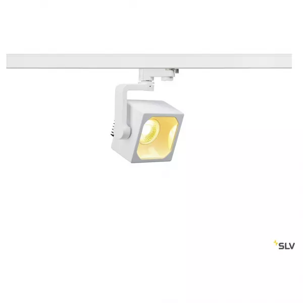 SLV - EURO CUBE, spot rail 3 allumages int�rieur, 60�, blanc, LED, 28,5W, 3000K (152751)