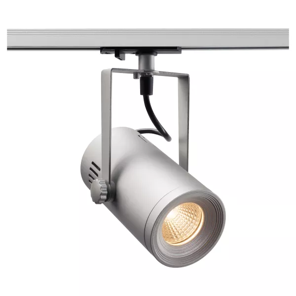 SLV - EURO SPOT TRACK LED, gris argent, LED 11W, 3000K, adaptateur 1 allumage inclus (1001487)