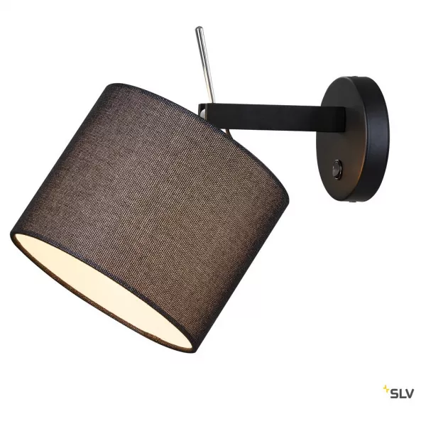 SLV - FENDA, applique int�rieure, base, noir, E27, 40W max, orientable, sans abat-jour (1003034)
