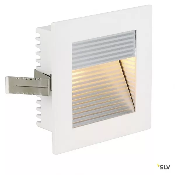 SLV - FLAT FRAME CURVE, encastr�, carr�, blanc, G4, max. 20W (112771)