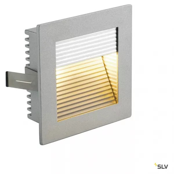 SLV - FLAT FRAME CURVE, encastr�, carr�, gris argent, G4, max. 20W (112772)