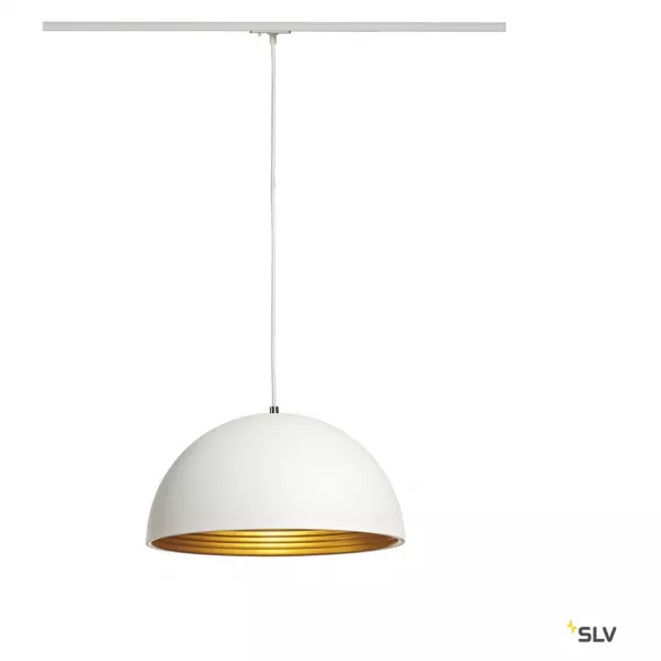 SLV - FORCHINI M 40 TRACK, suspension, 40cm, ronde, blanc/or, E27, adapt 1 all. inclus (143931)