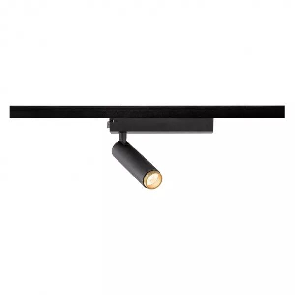 SLV - GRIP! S, spot rail 1 allumage, cylindrique, 2700 K, 11W, PHASE, 29�, noir/or (1008392)