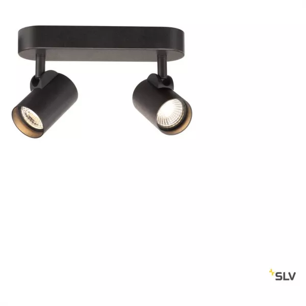 SLV - HELIA, Double applique/plafonnier, noir, LED 18W 3000K, 35� (156510)