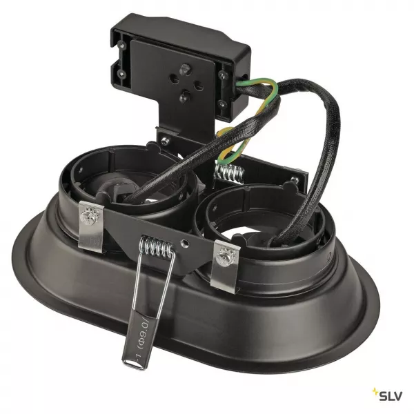SLV - HORN, spot encastr� int�rieur, double, noir mat, GU10/QPAR51, 2x 50W max (113110)