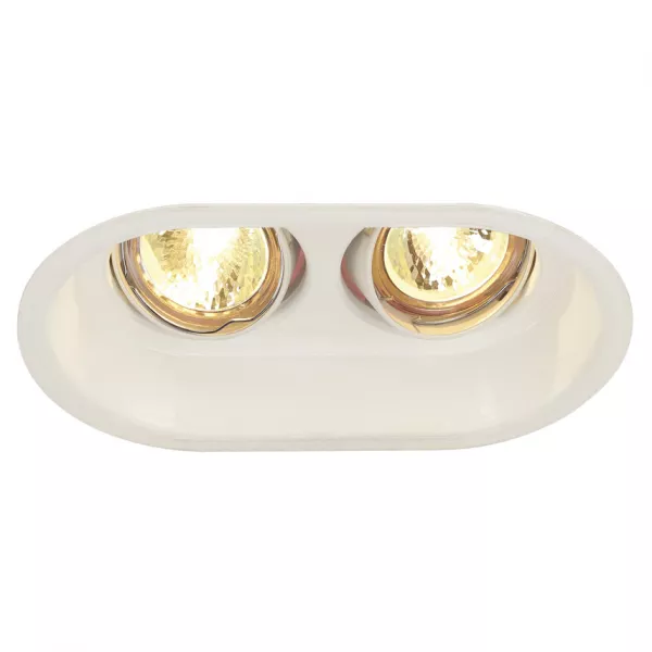 SLV - HORN 2 MR16 encastr�, oval, blanc mat 2x G5,3, max 2x 50W (113101)