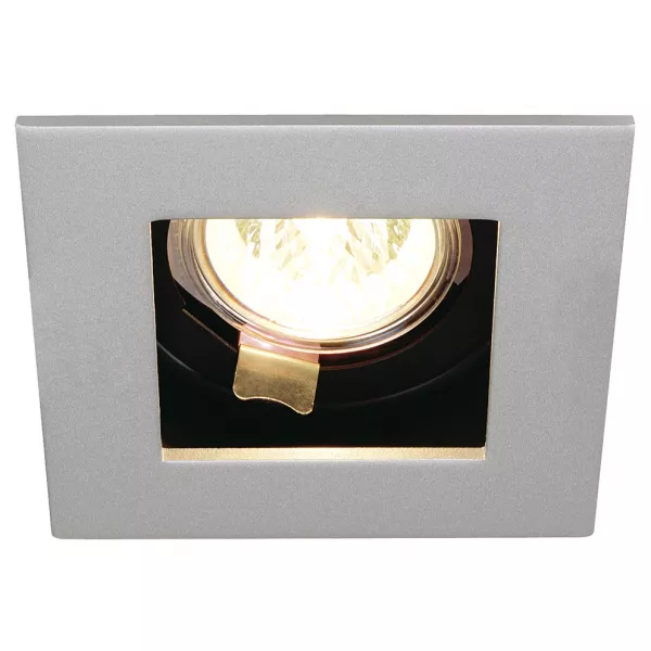 SLV - INDI REC 1S encastr�, carr�, gris argent/noir, MR16, max 50W, orienta (112444)