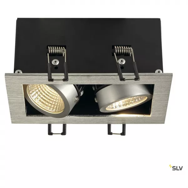 SLV - KADUX, encastr� carr�, 2 LED, alu bross� 15W 3000K, 38�, alim incluse (115716)
