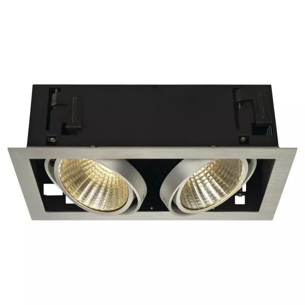 SLV - KADUX, encastr� carr�, 2 LED XL, alu bross�, 54W 3000K 30� alim incl (115746)