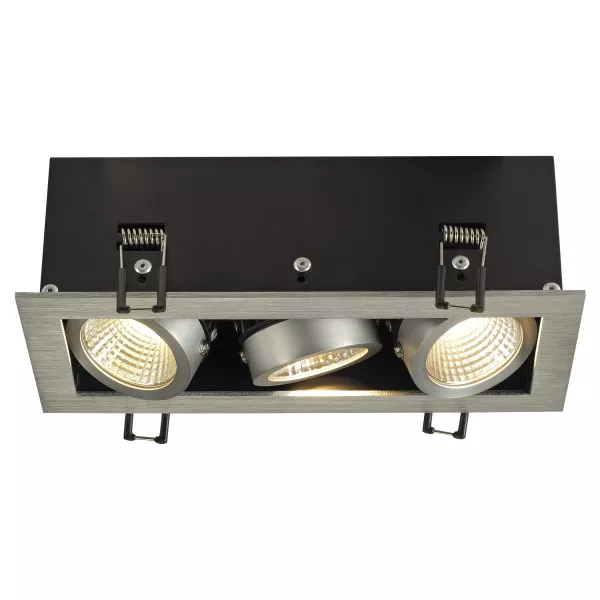 SLV - KADUX, encastr� carr�, 3 LED, alu bross� 21W 3000K, 38�, alim incluse (115726)