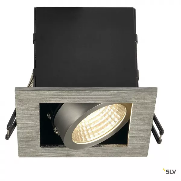 SLV - KADUX, encastr� carr�, LED, alu bross� 8,3W, 3000K, 38�, alim incluse (115706)