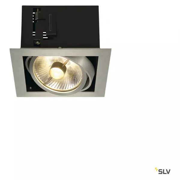 SLV - KADUX, encastr� de plafond int�rieur, simple, alu bross�, GU10/QPAR111, 75W max (115546)