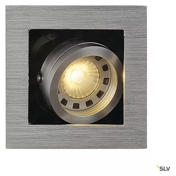 SLV - KADUX, encastr� de plafond int�rieur, simple, alu bross�, GU10/QPAR51, 50W max (115516)