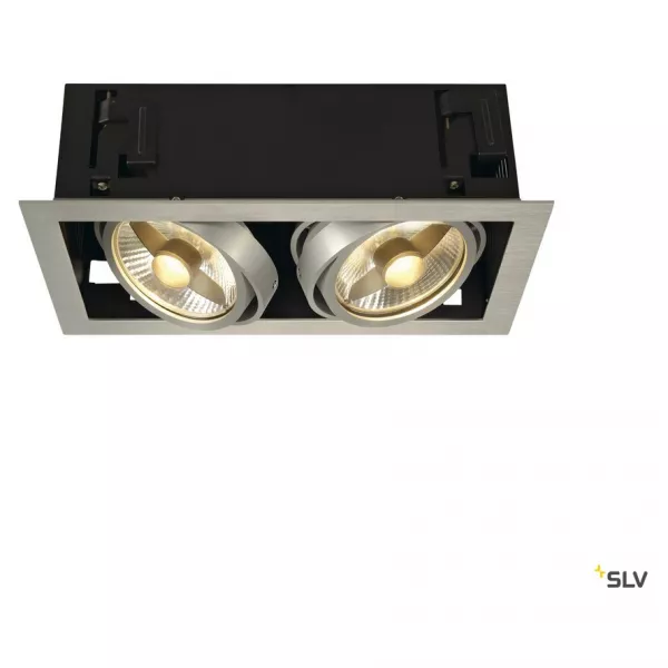 SLV - KADUX, QPAR111, encastr� carr�, alu bross�, max. 2x75W (115556)