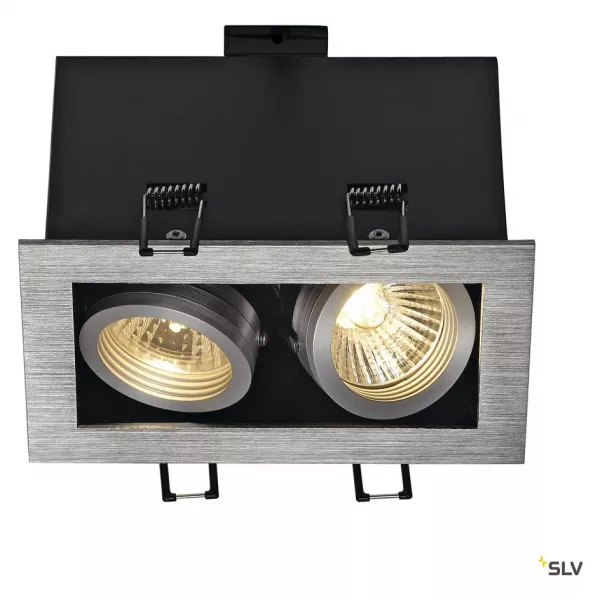 SLV - KADUX, QPAR51, GU10 encastr� carr�, alu bross�, max. 2x50W (115526)