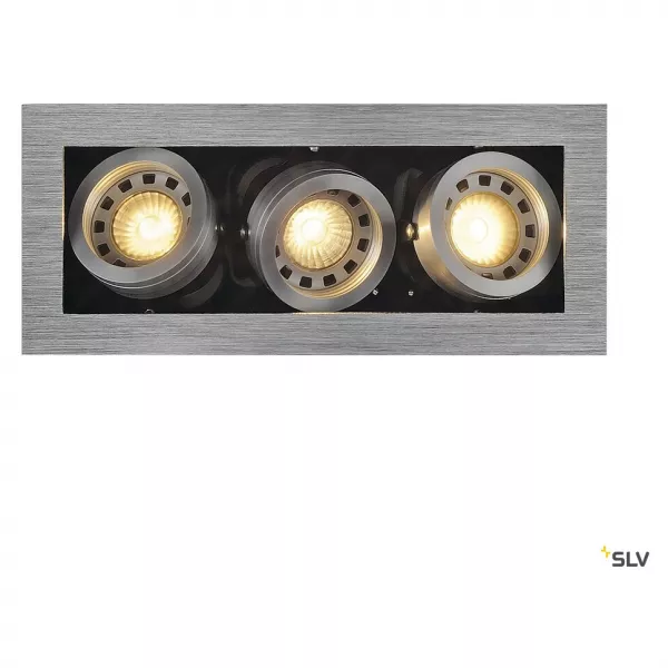 SLV - KADUX, QPAR51, GU10 encastr� carr�, alu bross�, max. 3x50W (115536)