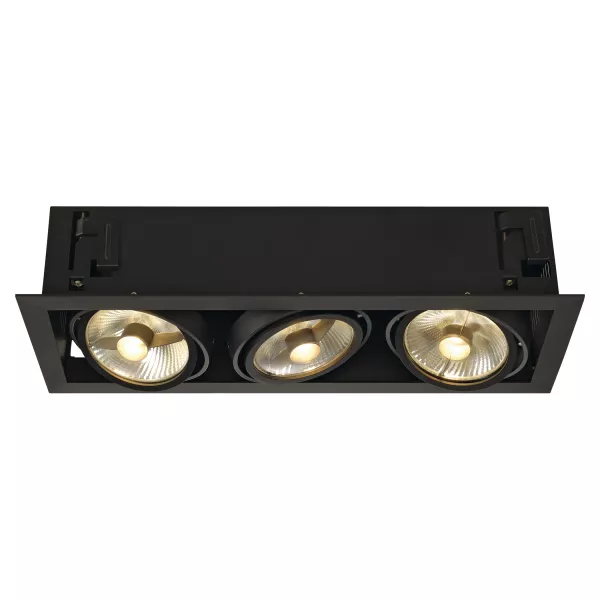 SLV - KADUX 3 ES111 encastr� carr�, noir, max 3x50W (115560)