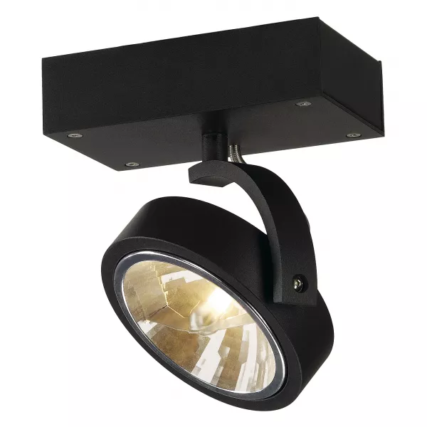 SLV - KALU, 1 spot, QRB111 applique et plafonnier, noir mat, max 50W (147250)