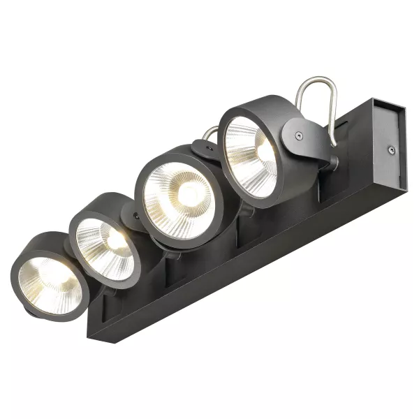 SLV - KALU, applique/plafonnier, quad, noir, LED 60W, 3000K, 60� (1000133)