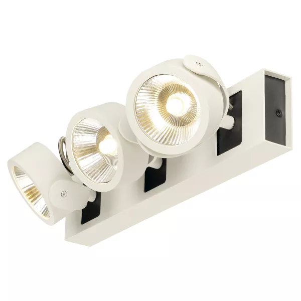 SLV - KALU LED 3 applique/plafonnier, blanc/noir, LED 47W, 3000K, 24� (1000116)