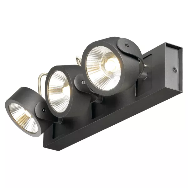 SLV - KALU LED 3 applique/plafonnier, noir, LED 47W, 3000K, 24� (1000115)