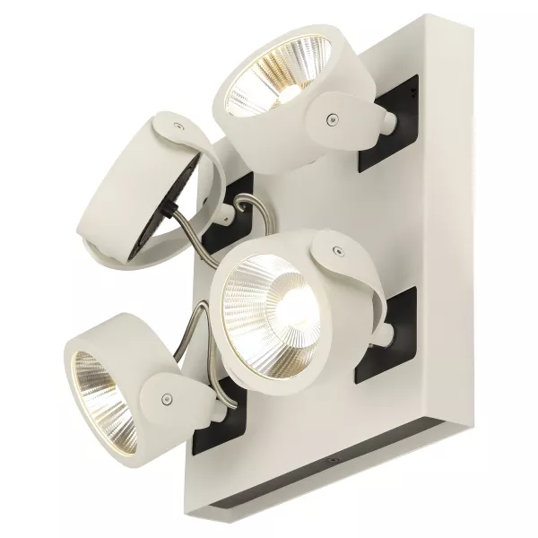 SLV - KALU LED 4 applique/plafonnier, carr�, blanc/noir, LED 60W, 3000K, 24� (1000120)