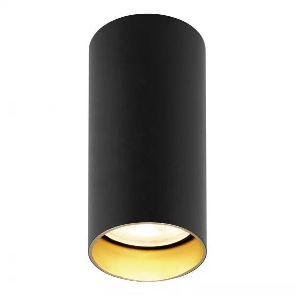 SLV - KAMI, plafonnier, int�rieur, rond, simple, 10W, GU10, noir mat/or (1007711)