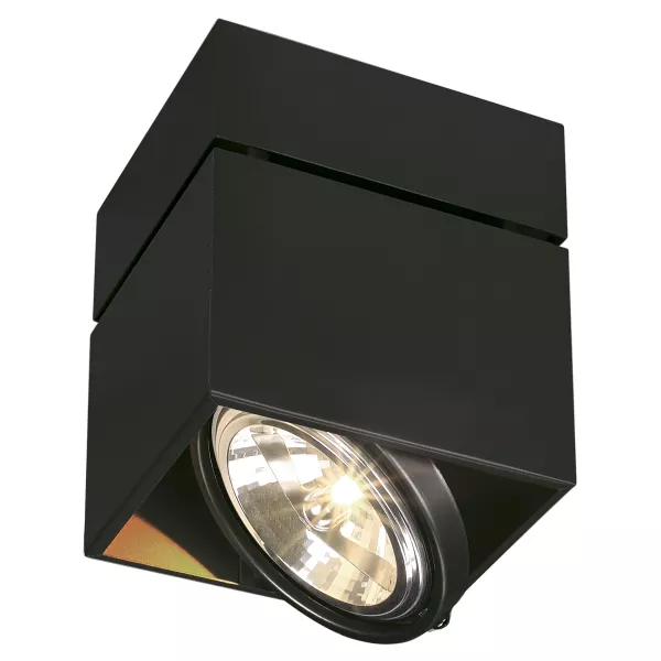 SLV - KARDAMOD, plafonnier int�rieur, simple, carr�, noir mat, G53/QR111, 50W max (117120)