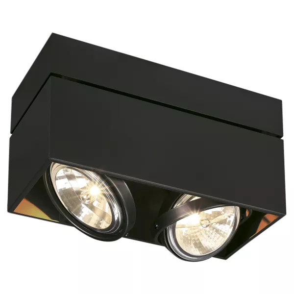 SLV - KARDAMOD, QRB111 plafonnier, rectangulaire, noir, max. 2x50W (117130)