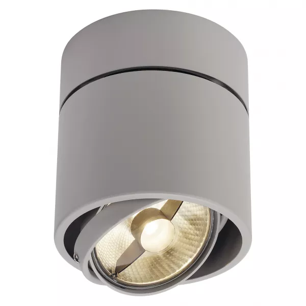 SLV - KARDAMOD, ROND SIMPLE QPAR111 plafonnier, gris argent, GU10, max 75W (117164)