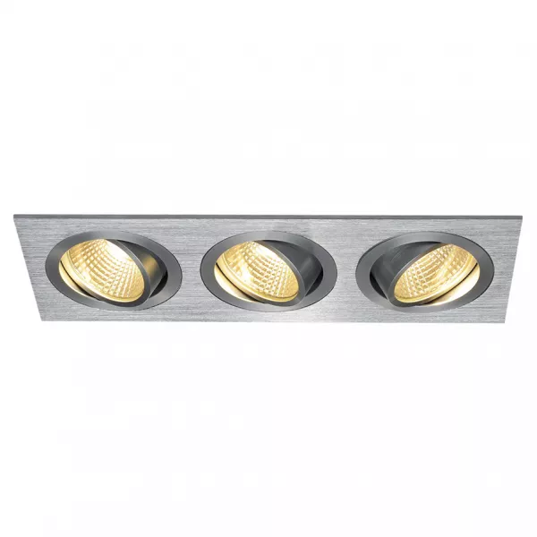 SLV - KIT NEW TRIA 3, LED CARRE alu 3x6W 2700K 38� alim & clips ressorts incl (114206)