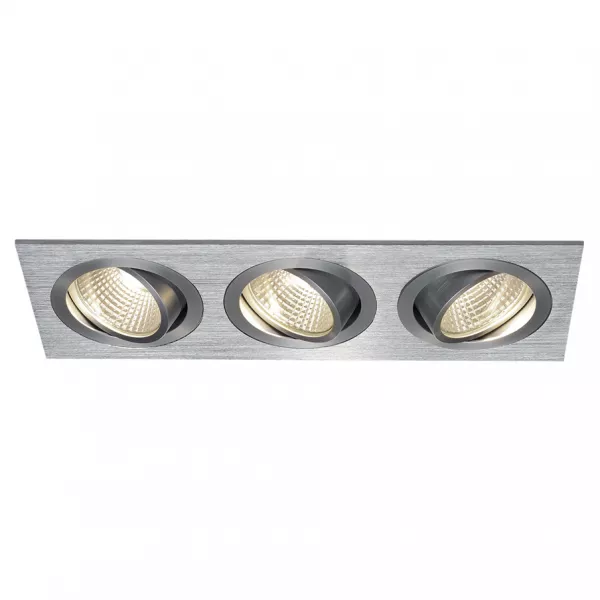 SLV - KIT NEW TRIA 3, LED CARRE alu 3x6W 3000K 38� alim & clips ressorts incl (114216)