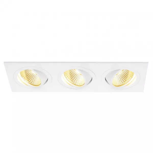 SLV - KIT NEW TRIA 3, LED CARRE blanc 3x6W 2700K 38� alim&clips ressorts incl (114201)