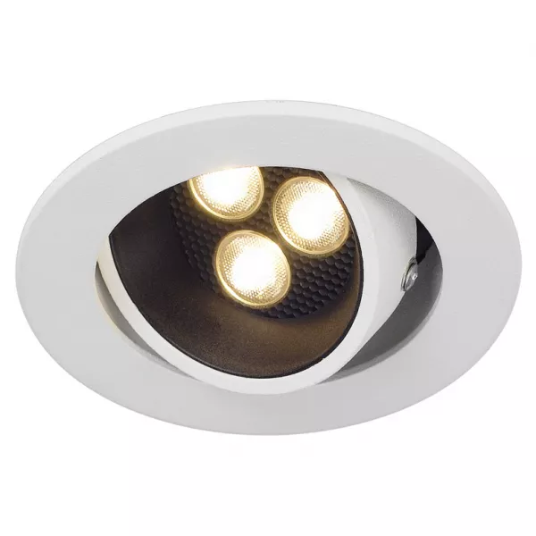 SLV - KIT TRITON 3, encastr�, rond, blanc mat, 3x 1W LED, 3000K, 12� (113761)