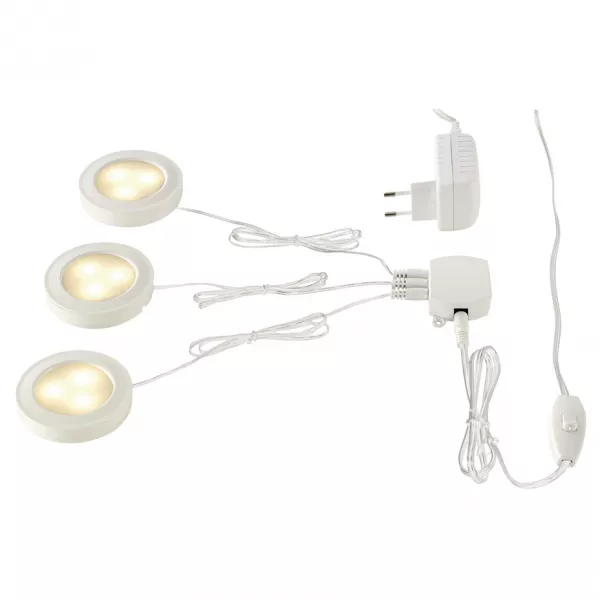 SLV - KIT UTIX LED, encastr�s ronds, blanc, 3x2,2W, LED 3000K, 450lm (115951)