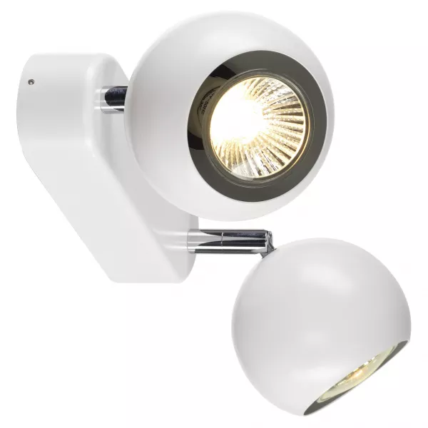 SLV - LIGHT EYE 90, applique et plafonnier, blanc/chrome, 2x GU10 50W max. (149071)