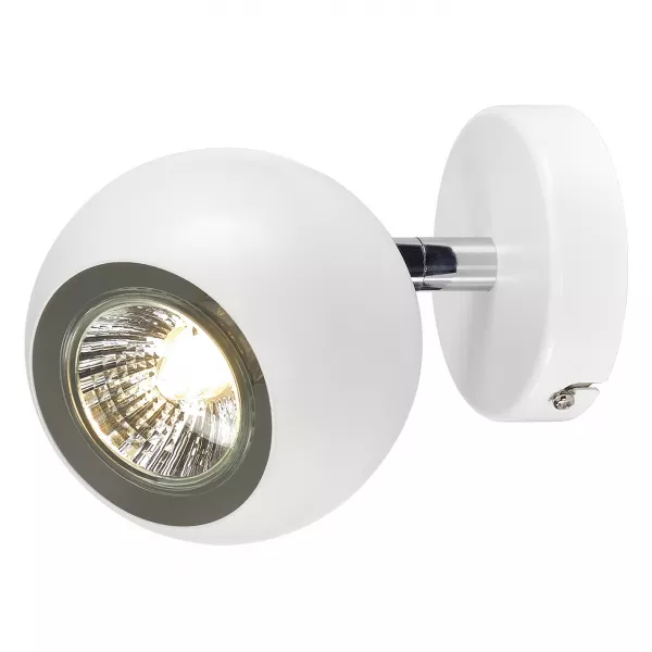 SLV - LIGHT EYE 90, applique et plafonnier, blanc/chrome, GU10, max. 50W (149061)