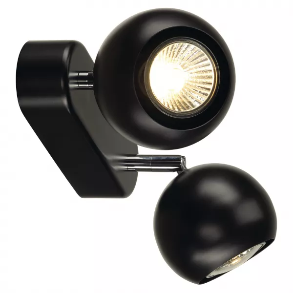 SLV - LIGHT EYE 90, applique et plafonnier, noir/chrome, 2x GU10 50W max. (149070)